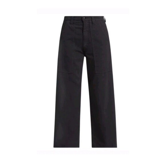 Mother Denim The Quartet Breaker Flood Womens 26 Faded Black Wide Leg High Rise - Picture 1 of 7